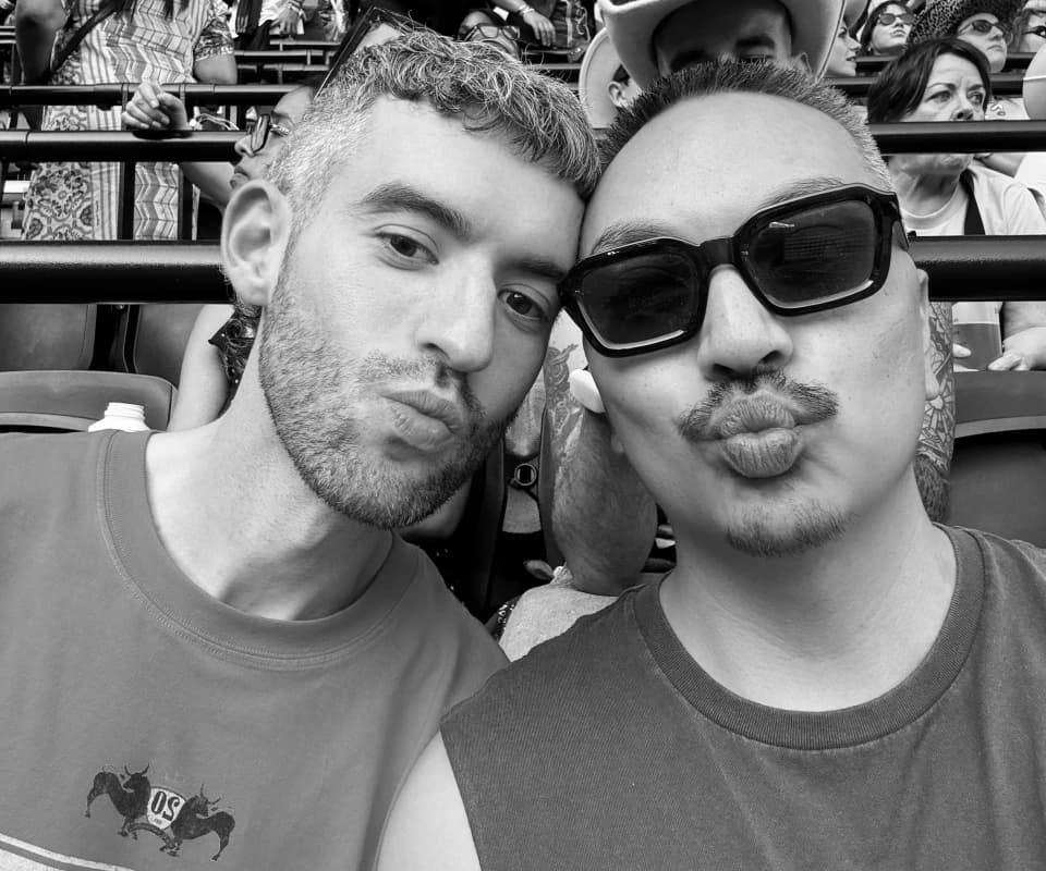 Mac and CJ smiling together